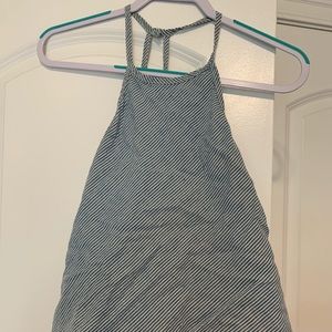 Urban outfitters Flowy high neck seersucker top